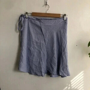 Brandy Melville Genevieve Blue White Floral Wrap‎ mini Skirt boho